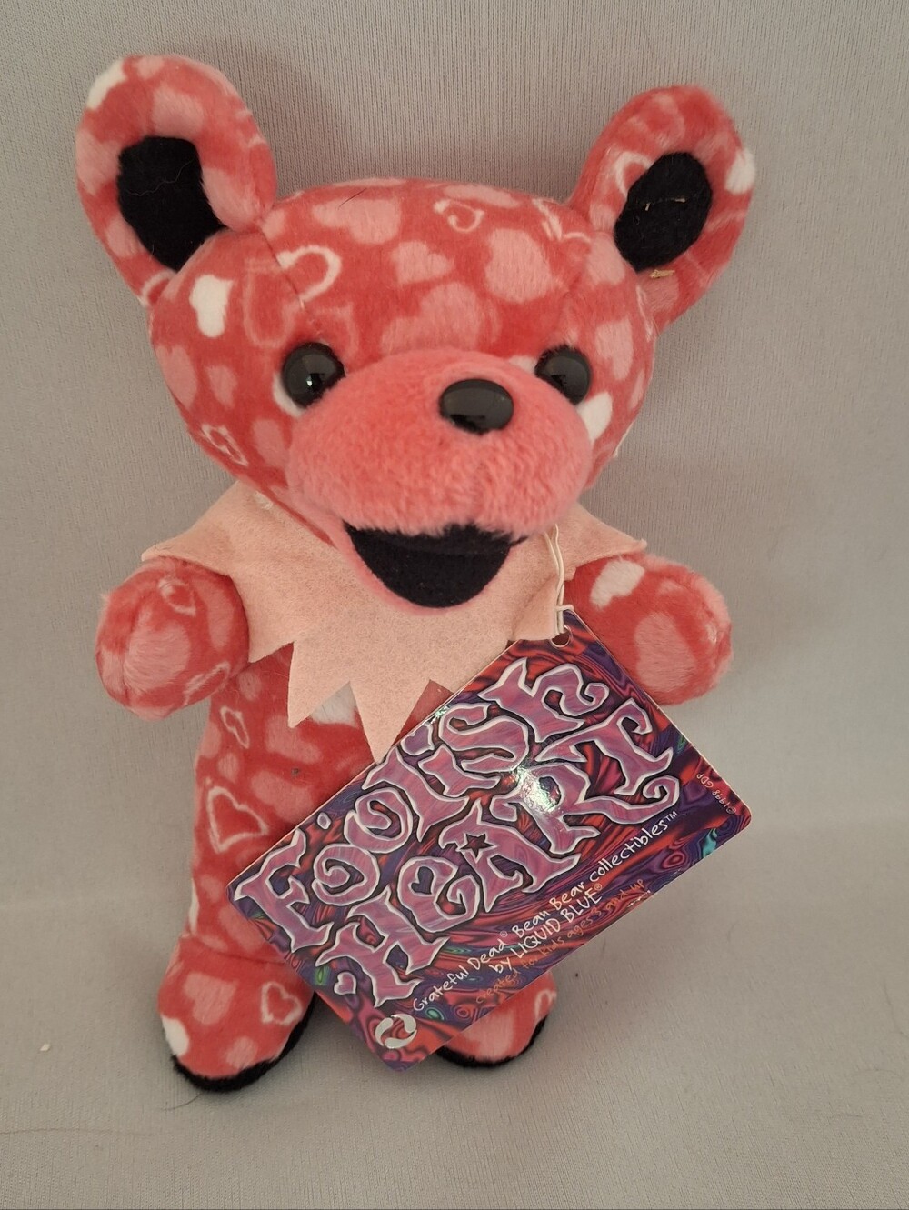 FOOLISH HEART Grateful Dead Dancing Bear NWT Liquid Blue Plush 7" Steven Smith